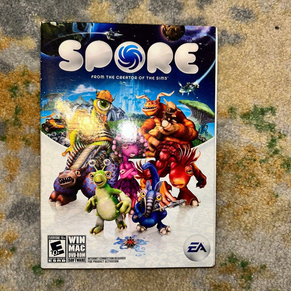 Spore PC Mac DVD-ROM 2008 EA Maxis Life Simulation Video Game E10+